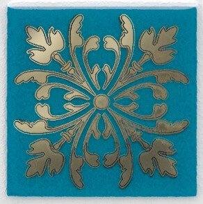 Керамическая плитка Клемансо бирюзовый 4.9x4.9 HGD/D252/5246 купить в интернет магазине Artisan.ru