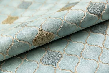 Обои виниловые Арабески мотив, бирюзовый купить в интернет магазине Artisan.ru