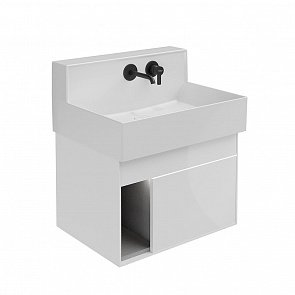 LO.M.65/WHT Тумба Logica M/Лоджика М подвесная 2 выдвижных ящика 65, белоснежный купить в интернет магазине Artisan.ru