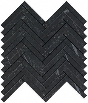 Marvel Nero Marquina Herringbone Wall купить в интернет магазине Artisan.ru