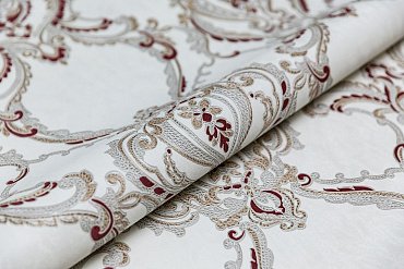 Обои виниловые на флизелиновой основе Ориент мотив, белый красный купить в интернет магазине Artisan.ru