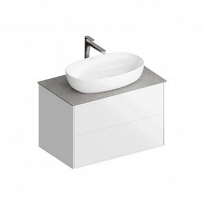 PLB.M.80.2/WHT Тумба Plaza Modern/Плаза Модерн подвесная 80 белый 2 ящика купить в интернет магазине Artisan.ru