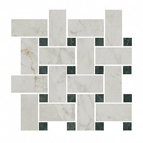 T038/SG6540 Серенада мозаичный белый лаппатированный 32x32x0,9 керам.декор купить в интернет магазине Artisan.ru