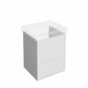 PRO.50.2/WHT Тумба Pro/Про подвесная 2 ящика 50, белая матовая купить в интернет магазине Artisan.ru
