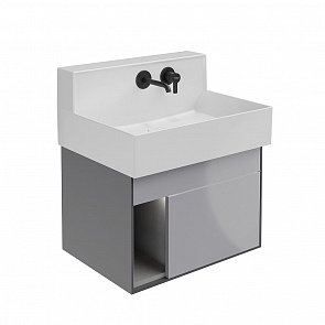 LO.M.65/GRAY Тумба Logica M/Лоджика М подвесная 2 выдвижных ящика 65, серый купить в интернет магазине Artisan.ru