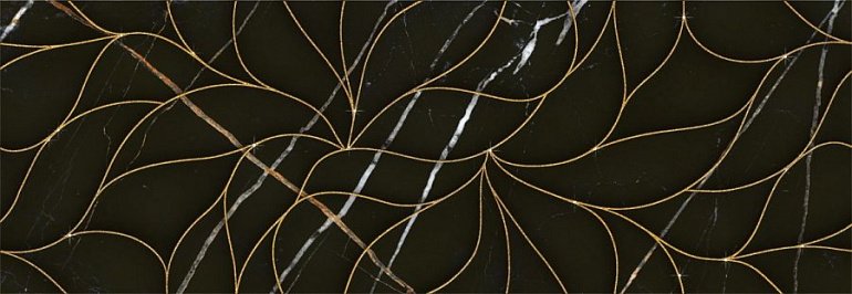 Керамическая плитка 588112002 Eletto Ceramica Black&Gold 24.2x70