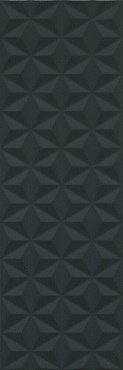 Керамическая плитка Диагональ черный структура обрезной 25x75 12121R купить в интернет магазине Artisan.ru
