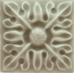 Керамическая плитка Taco Relieve Flor Nº 2 Graystone 3 X 3 купить в интернет магазине Artisan.ru