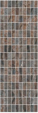 Керамическая плитка Театро коричневый мозаичный 25x75 MM12143 купить в интернет магазине Artisan.ru