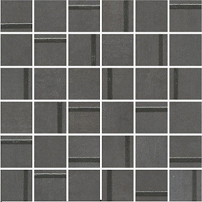 MM13132 Гварди 1 мозаичный антрацит матовый обрезной 30x30x0,9 керам.декор купить в интернет магазине Artisan.ru