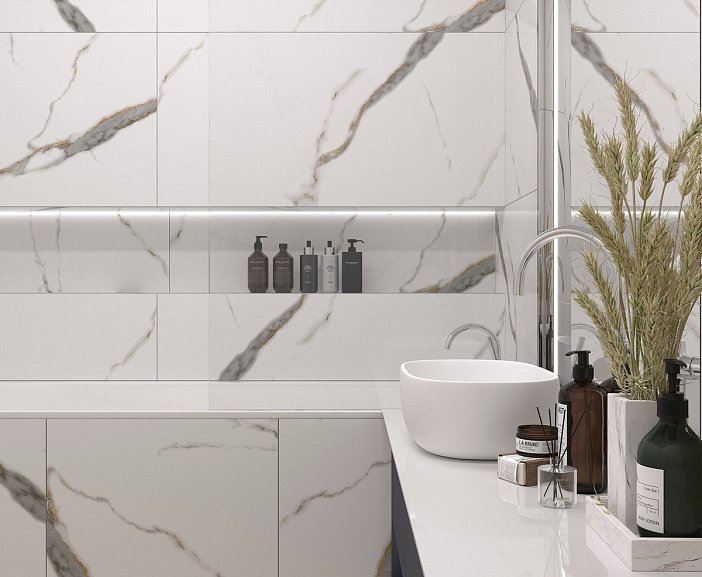 Golden White Statuario Laparet – Керамогранит и плитка в каталоге Артисан