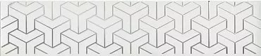Керамическая плитка Ломбардиа белый 25x5.4 AD/A569/6397 купить в интернет магазине Artisan.ru